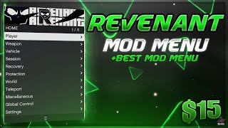 GTA ONLINE REVENANT MOD MENU SHOWCASE  BEST CHEAP GTA V MOD MENU  PROTECTIONS PACT FEATURES [upl. by Enellij]