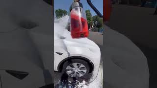 Car foam wash karne ka naya tarika 😱shorts tricks viral new trending [upl. by Taggart]