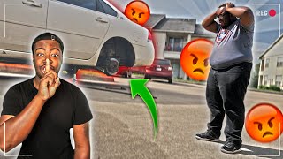 Stolen Car Tire PRANK [upl. by Trudi]