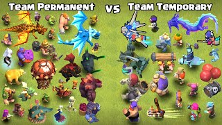 Temporary Troops vs Permanent Troops The Ultimate Battle  Clash of Clans [upl. by Rambow]