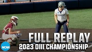 2023 DIII softball championship final game 3 Trine vs Salisbury  FULL REPLAY [upl. by Anaig]