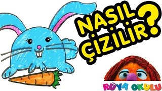 Nasıl Çizilir  Tavşan  Çocuklar İçin Resim Çizme  RÜYA OKULU [upl. by Sadowski]