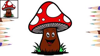 Como dibujar una SETA de forma fácil  How to draw a MUSHROOM easy way [upl. by Ansell]