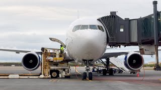 Icelandair 767300 Takeoff Keflavik International airport KEF [upl. by Retsevlis]