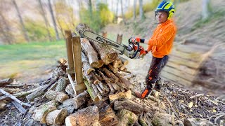 TAGLIO LEGNA DA ARDERE con STIHL MS500i e con una motosega da 80€ [upl. by Chavez]