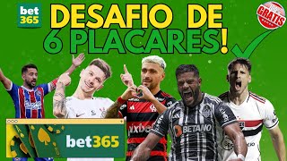 BET365 GRÁTIS 🆓 DESAFIO DE 6 PLACARES  PALPITES DOS JOGOS [upl. by Ahsert]