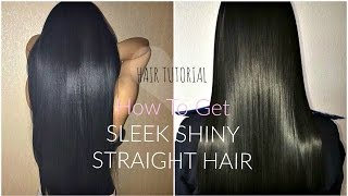 HOW TO GET STRAIGHT SLEEK HAIR  Perfectly FRIZZFREE Tutorial   Best Way To Straighten Curly Hair [upl. by Platas642]