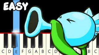 Graze the Roof from Plants vs Zombies  Fast and Slow Easy Piano Tutorial [upl. by Monreal]