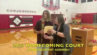 Hicksville Schools Homecoming Court Announcement Assembly 9823 [upl. by Carree484]