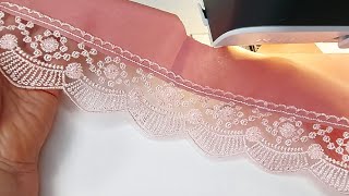 💥7 Secrets and tricks of sewing How to sew a unique butterfly sleeve design with lace [upl. by Nauh]