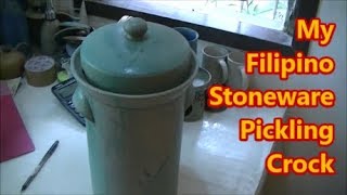 My Hand Made Filipino Stoneware Pickling Crock [upl. by Marozik]