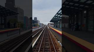 Long Island Railroad M3 Front Window View on Atlantic Branch approaching Nostrand Ave rail shorts [upl. by Savick]