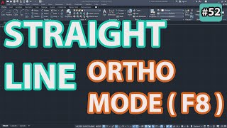 52 Draw A Straight Line In Autocad  Ortho Mode F8  Cad Gizmo [upl. by Ybab]