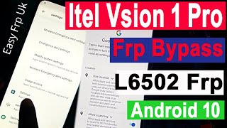 Itel Vision 1 Pro Frp Bypass 2024 Itel Vision 1 Pro L6502 Google Lock Bypass Android 10 New 2024 [upl. by Yrallih315]