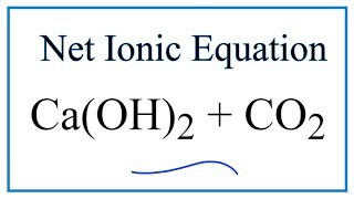 How to Write the Net Ionic Equation for CaOH2  CO2  CaCO3  H2O [upl. by Sayette]