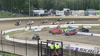 61524 Skagit Speedway  IMCA Modifieds  Heat Races [upl. by Gildas]