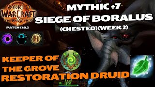 7 Siege of Boralus Chested  Restoration Druid PoV  World of Warcraft The War Within [upl. by Nattie]