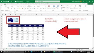 Cómo Crear el Calendario de cualquier Mes en Excel sin equivocarte ¡Usa esta Fórmula [upl. by Arraeit]