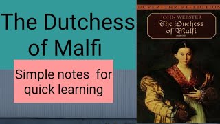 The Duchess of Malfi  short summary for quick learning [upl. by Sou844]