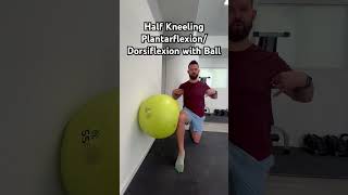 Hall Kneeling Plantarflexion and dorsiflexion with physioball [upl. by Nnaitsirk994]