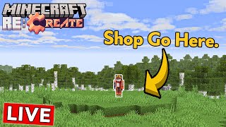 Building my FIRST SHOP  Minecraft ReCreate SMP [upl. by Gromme]