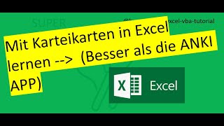 039 Mit Karteikarten in Excel lernen  Besser als die ANKI App  Lernen  vba  excel prüfungtest [upl. by Jobie]