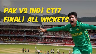 PAK VS IND CT17 FINAL ALL WICKETS [upl. by Atul]