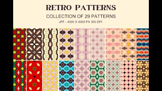 Retro Kaleidoscope Patterns Pack Stock Graphics Download [upl. by Balthasar221]