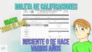 AÑO 2024 COMO DESCARGAR LA BOLETA DE CALIFICACIONES SEP DE FORMA GRATUITA DE ALGUNOS AÑOS [upl. by Idleman]