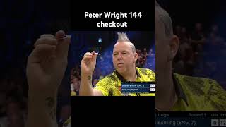 Peter Wright Hits 144 checkout shorts trending darts youtubeshorts [upl. by Adnirod]