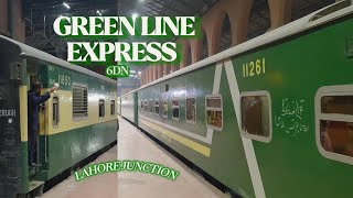 Lahore Junction Green Line Express Train 6DN – Pakistan [upl. by Shugart]