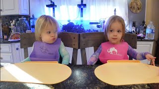 Twins try croissant bread [upl. by Melar]