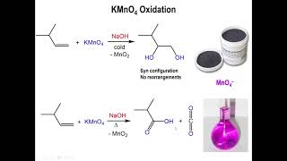 Lec11  Oxidation of Alkenes and Alkynes with KMnO4 [upl. by Domela]