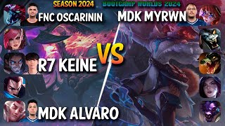 FNC Oscarinin vs MDK Myrwn R7 Keine SYLAS Mid MDK Alvaro RAKAN  Patch 1418 EUW Ranked  lolrec [upl. by Wiltsey257]