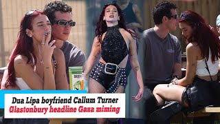 Breaking News Dua Lipa boyfriend Callum Turner Glastonbury headline Gaza miming Keep Up News [upl. by Dowlen]