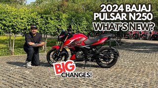 2024 Bajaj Pulsar N 250 walkaround  new features specs and changes detailed [upl. by Llertnek80]