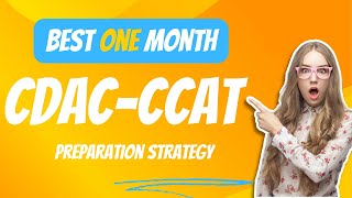 How to prepare for CDAC CCAT exam within one month  CDAC CCAT [upl. by Ellehcal]