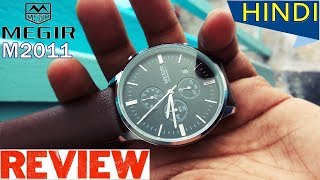 Megir 2011 Chronograph Japan Watch Review HINDI [upl. by Hu]