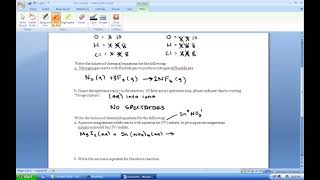 Intro balanced equations and net ionic [upl. by Ailerua]