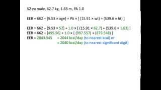 Estimating Energy Needs Using the EER Equation [upl. by Nancee]