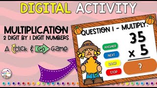 2 digit by 1 Digit Fall Multiplication Game Preview [upl. by Agatha314]