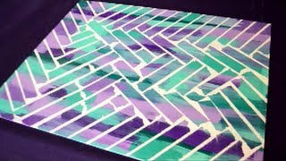 DIY Painters Tape Canvas Art [upl. by Helbon984]