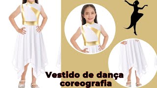 Como fazer vestido de dança COREOGRAFIA fácil e rápido [upl. by Naivat]