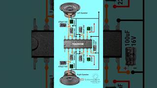 TEA2025 ic amplifier circuit  TEA2025 ic stereo amplifier amplifier amplificador [upl. by Marleah583]