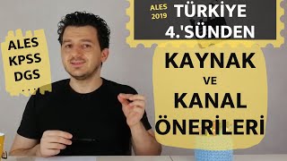 Türkiye 4sünden Kaynak ve Kanal Önerileri  ALES KPSS DGS Matematik [upl. by Nanor]