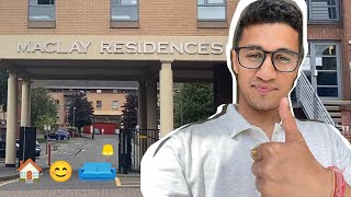 Tour of Student Accommodation  Maclay Residences 🎥🏘  University of Glasgow Student Vlog [upl. by Pachton]