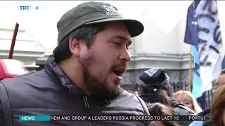 Argentinians protest IMF negotiations [upl. by Hawk489]