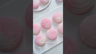 Peach yoghurt moon cake recipe ASMR cr veelove01 on douyin youtubeshorts dessertblogger strawberr [upl. by Abehs385]