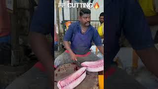 KASIMEDU 🔥 SPEED SELVAM HUGE SEER FISH CUTTING VIDEO kasimeduselvam fishcutting youtubeshorts [upl. by Ellednahc]