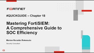 QUICKGUIDE CONFIGURATIONS I FortiSIEM [upl. by Monreal]